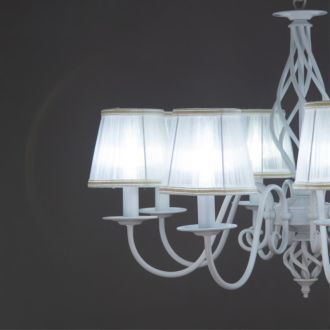 Подвесная люстра Citilux Ровена CL427180, 8×E14 по 60 Вт, белый