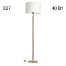 Торшер Citilux Sherman CL436912, E27, 40 Вт, латунный/белый, классический стиль Торшер Citilux Sherman CL436912, E27, 40 Вт, латунный/белый, классический стиль