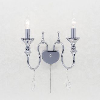 Бра Citilux Рига CL437321, 2×E14 по 60 Вт, хром, классический стиль