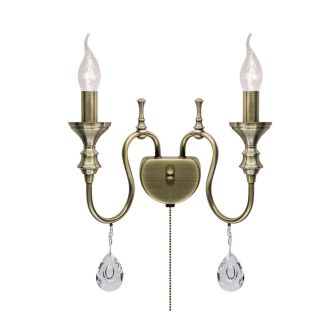 Бра Citilux Рига CL437323, 2×E14 по 2 Вт, бронзовый, классический стиль