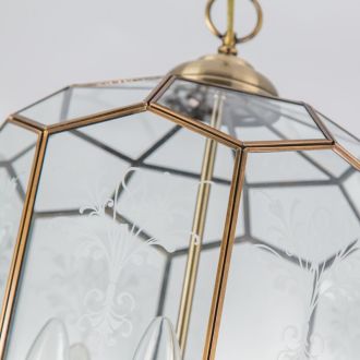 Подвесной светильник Citilux Витра CL442230, 3×E14 по 60 Вт, бронзовый/прозрачный
