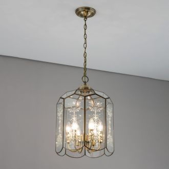 Подвесной светильник Citilux Витра CL442260, 6×E14 по 60 Вт, бронзовый/прозрачный
