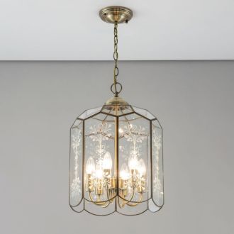 Подвесной светильник Citilux Витра CL442260, 6×E14 по 60 Вт, бронзовый/прозрачный