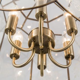 Подвесной светильник Citilux Витра CL442260, 6×E14 по 60 Вт, бронзовый/прозрачный