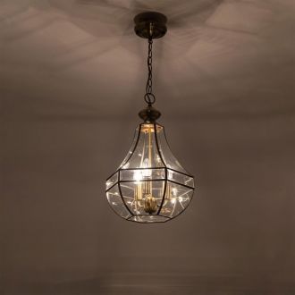 Подвесной светильник Citilux Гера CL444130, 3×E14 по 60 Вт, бронзовый/прозрачный