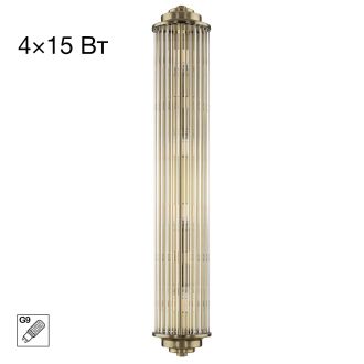 Бра Citilux Verdon CL448023, 4×G9 по 15 Вт, бронзовый/прозрачный