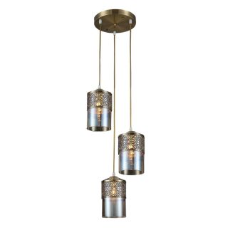 Подвесной светильник Citilux Эмир CL467033, 3×E27 по 75 Вт, бронзовый/прозрачный