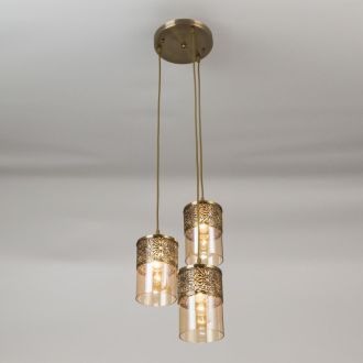 Подвесной светильник Citilux Эмир CL467033, 3×E27 по 75 Вт, бронзовый/прозрачный