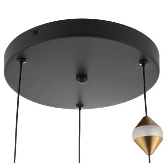 Подвесной светильник Citilux Nort CL475023, 3×E27 по 40 Вт, черный/янтарный