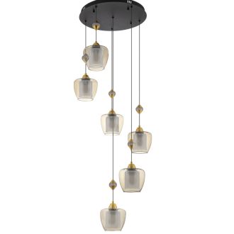 Каскадная люстра Citilux Nort CL475026, 6×E27 по 40 Вт, черный/прозрачный