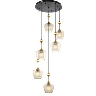 Каскадная люстра Citilux Nort CL475026, 6×E27 по 40 Вт, черный/прозрачный