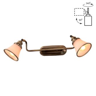 Спот Citilux Прованс CL511523, 2×E14 по 60 Вт, бронзовый/белый
