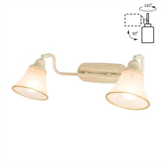 Спот Citilux Прованс CL511524, 2×E14 по 60 Вт, белый, классический стиль