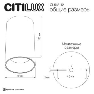 Накладной светильник Citilux Axel CL512112, GU10, 10 Вт, латунный/латунь