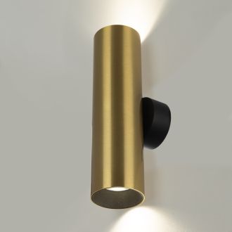 Бра Citilux Axel CL512322, 2×GU10 по 10 Вт, черный/латунь, хай-тек стиль