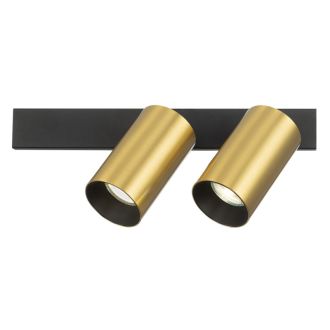Спот Citilux Axel CL512522, 2×GU10 по 10 Вт, черный/латунь, современный стиль