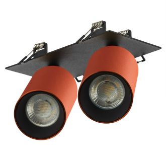 Спот Citilux Axel CL512D24, 2×GU10 по 10 Вт, черный/оранжевый