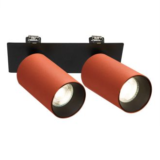 Спот Citilux Axel CL512D24, 2×GU10 по 10 Вт, черный/оранжевый