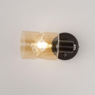 Бра Citilux Кингстон CL518510, E14, 40 Вт, коричневый/прозрачный