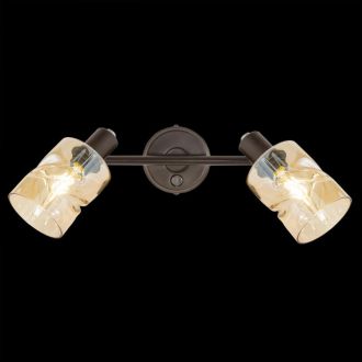 Бра Citilux Кингстон CL518520, 2×E14 по 40 Вт, коричневый/прозрачный