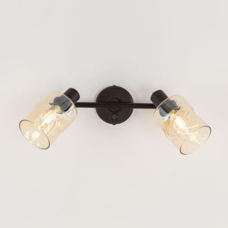 Бра Citilux Кингстон CL518520, 2×E14 по 40 Вт, коричневый/прозрачный