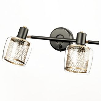 Спот Citilux Смит CL530525, 2×E14 по 60 Вт, черный/бронзовый