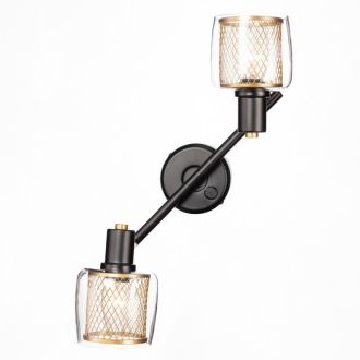 Спот Citilux Смит CL530525, 2×E14 по 60 Вт, черный/бронзовый
