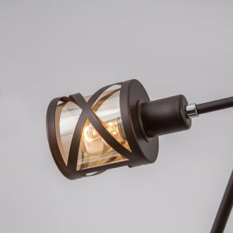 Подвесная люстра Citilux Гессен CL536165, 6×E14 по 60 Вт, коричневый/прозрачный