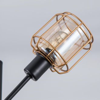 Подвесной светильник Citilux Таверна CL542162, 6×E14 по 60 Вт, черный/бежевый
