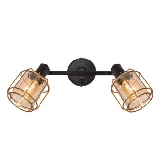 Спот Citilux Таверна CL542622, 2×E14 по 60 Вт, черный/бежевый