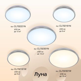 Накладной уличный светильник Citilux Луна CL702301N, LED 30 Вт, хром/белый