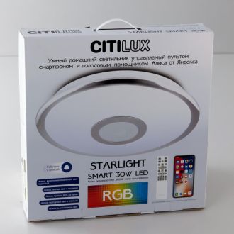 Накладной светильник Citilux Старлайт Смарт CL703A30G, LED 35 Вт, хром/белый