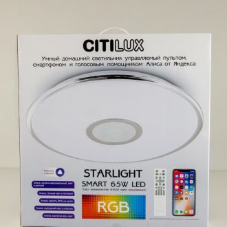 Накладной светильник Citilux Старлайт Смарт CL703A61G, LED 65 Вт, белый