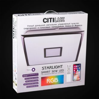Накладной светильник Citilux Старлайт Смарт CL703AK50G, LED 55 Вт, хром/белый