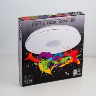 Накладной светильник Citilux Light & Music CL703M100, LED 100 Вт, белый