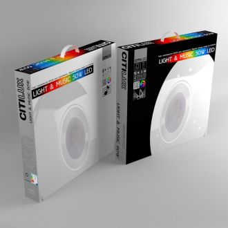 Накладной светильник Citilux Light & Music CL703M60, LED 60 Вт, хром/белый