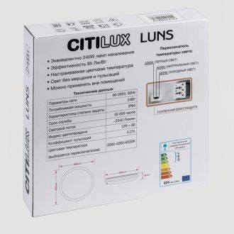 Накладной светильник Citilux Luns CL711020V, LED 24 Вт, белый