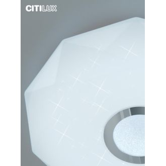Накладной светильник Citilux Диамант Смарт CL713A60G, LED 65 Вт, хром/белый