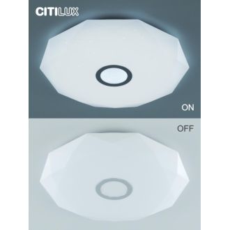 Накладной светильник Citilux Диамант Смарт CL713A80G, LED 85 Вт, хром/белый