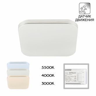 Накладной светильник Citilux Симпла CL714K24SV, LED 24 Вт, белый