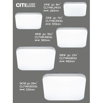 Накладной светильник Citilux Симпла CL714K480G, LED 48 Вт, белый