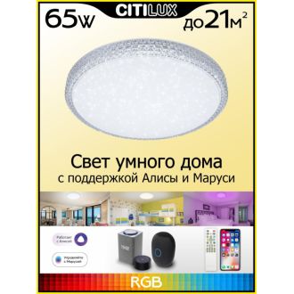 Накладной светильник Citilux Альпина CL718A60G, LED 65 Вт, белый