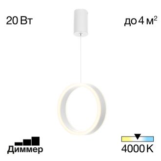 Подвесной светильник Citilux Дуэт CL719000, LED 20 Вт, белый