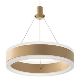 Подвесной светильник Citilux Дуэт CL719012, LED 20 Вт, золото матовое/белый
