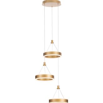 Каскадная люстра Citilux Дуэт CL719032, LED 60 Вт, золотой, современный стиль