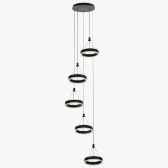 Каскадная люстра Citilux Дуэт CL719051, LED 100 Вт, черный, современный стиль