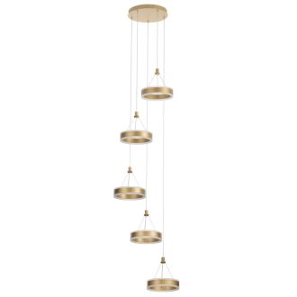Каскадная люстра Citilux Дуэт CL719052, LED 100 Вт, золотой, современный стиль