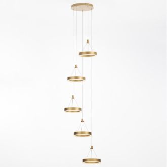 Каскадная люстра Citilux Дуэт CL719052, LED 100 Вт, золотой, современный стиль