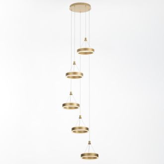 Каскадная люстра Citilux Дуэт CL719052, LED 100 Вт, золотой, современный стиль