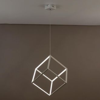Подвесной светильник Citilux Куб CL719300, LED 40 Вт, белый, хай-тек стиль